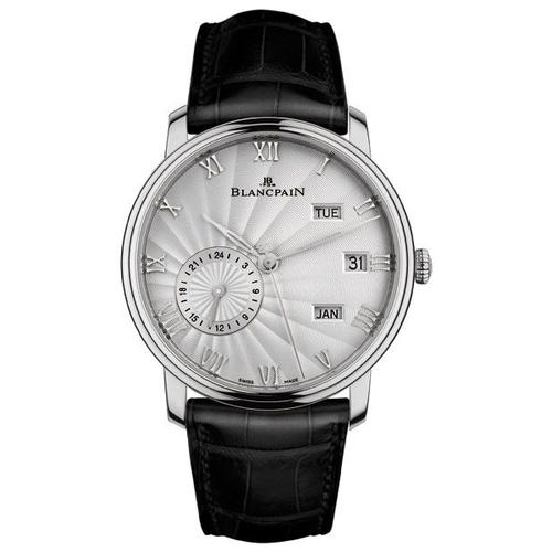 【宝珀blancpain villeret系列6670-1542-55b 18k白金万年历 自动机械