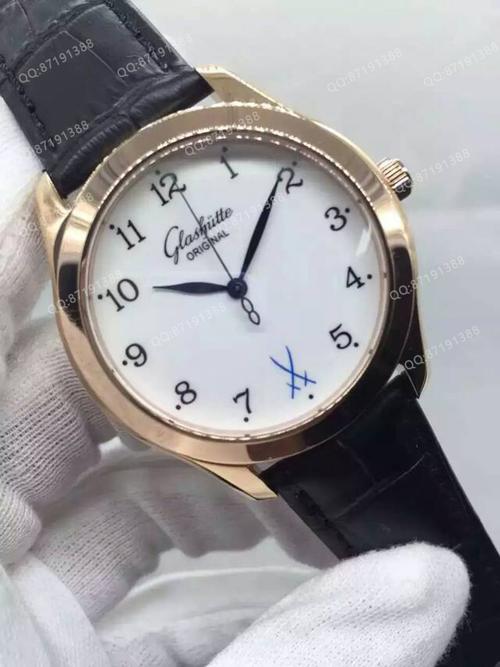 格拉苏蒂 glashütte original senator 参议员系列 18k玫瑰金白面 男