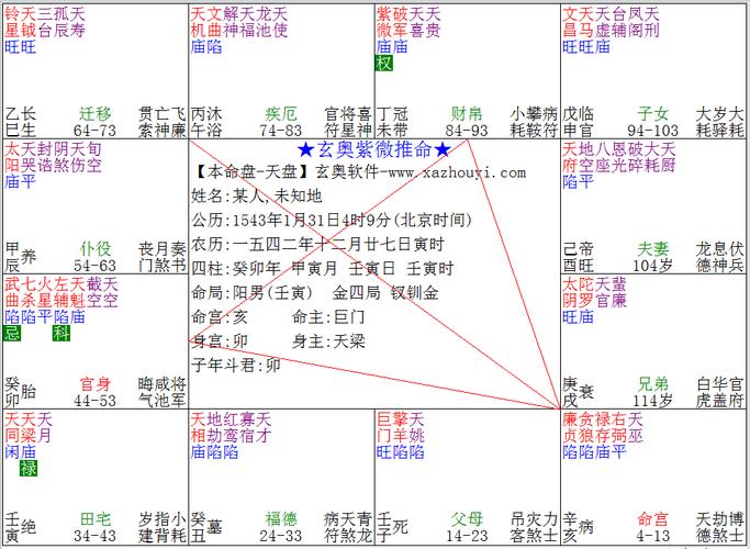 紫微斗数分析:德川家康的命盘