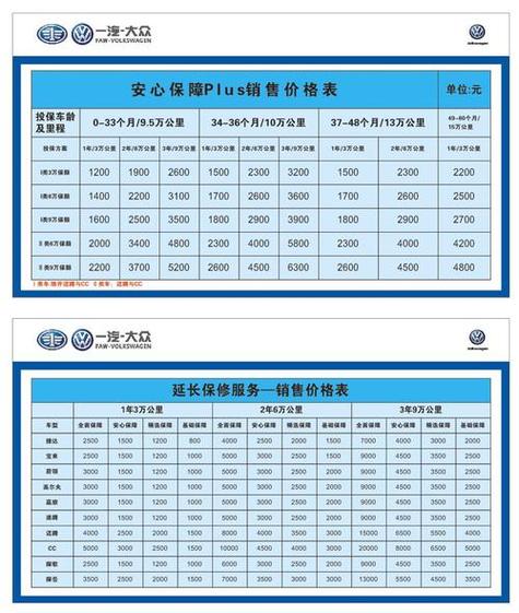 一汽大众延保一汽大众延保价格表